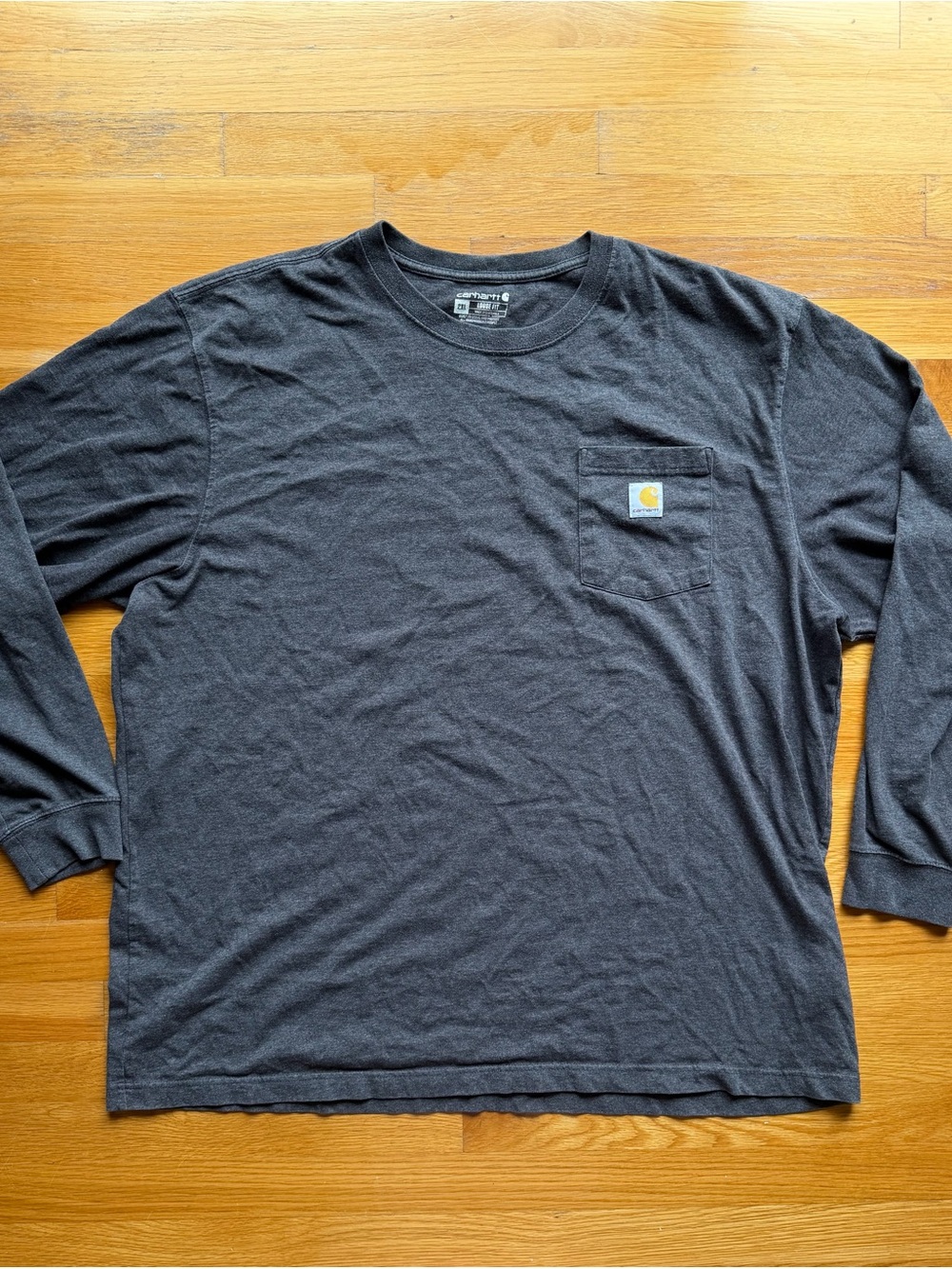 Men's Carhartt Charcoal Gray Long Sleeve - Size 2XL
